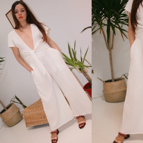 Anaak Kai pants + wrap top 2pc set NEW gauze - Picture 1 of 4